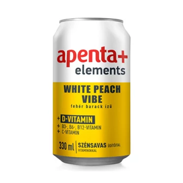 Apenta+ Elements szénsavas üdítőital 330 ml white peach vibe