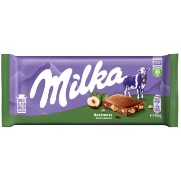 Milka 100g hazelnuts - törtmogyorós tejcsokoládé B