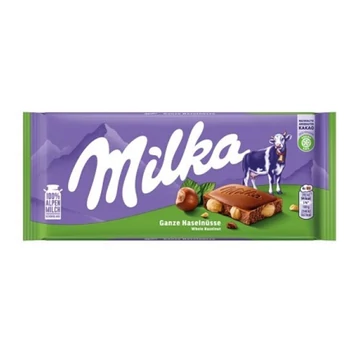 Milka 100g whole nuts - egész mogyorós tejcsokoládé B