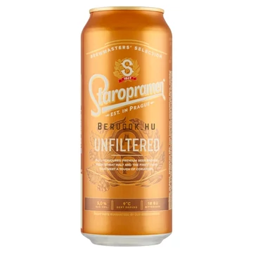 Staropramen Unfiltered sör 0,5l dob.