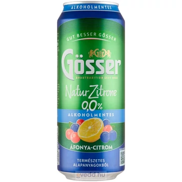 Gösser Natur Zitrone Áfonya-Citrom 0% 0,5l dob. alk.mentes