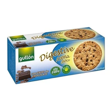 Gullón Digestive teljes kiőrlésű zabkeksz 425 g étcsokoládé darabokkal