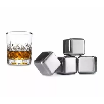 Vacuvin Hűtő fémkocka whisky 4 db-os