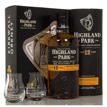 Highland Park 12 éves whisky 0,7l 40% + pohár DD
