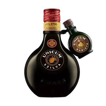 Unicum Szilva 0,5L 34,5% DRS + Barista 0,04l mini