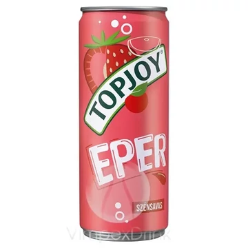 Top Joy Szénsavas Eper fémdoboz 0,33l