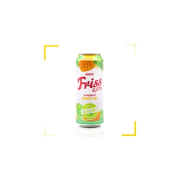 Borsodi Friss Ananász-Lime 0% 0,5l dob. alk.mentes DRS