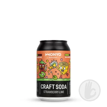Monyo x Magyar Kézilabda Time Out Craft Soda Strawberry-Lime 0,33l DRS