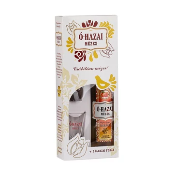 Ó-Hazai Mézes Ágyas Barack likőr 0,5l 30% + pohár DD DRS