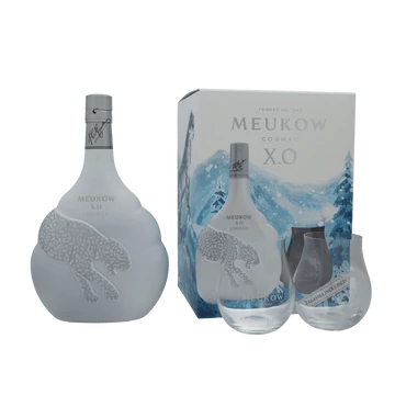 Meukow XO Ice Panther konyak 0,7l 40% + 2 pohár DD