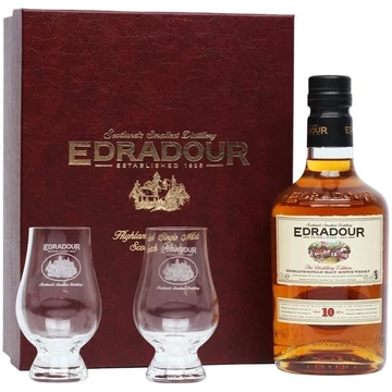 Edradour 10 éves whisky 0,7l 40% + 2 pohár prémium DD