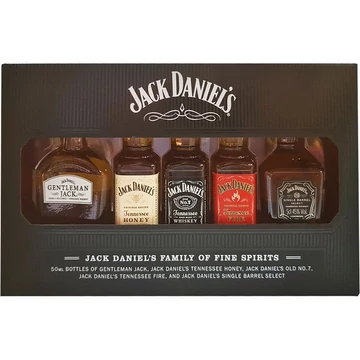 Jack Daniels Family Whiskey Pack (Gentleman,Honey,Black,Fire,SB) 5x0,05l 39% DD