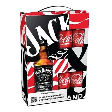 Jack Daniels whiskey 0,7l 40% + 4x Coca-Cola 0,33l CAN DD
