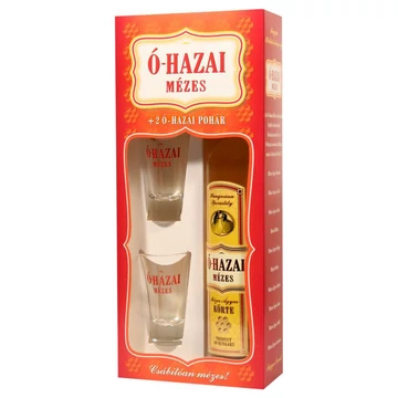Ó-Hazai Mézes Ágyas Körte likőr 0,5l 30% + 2 pohár DD