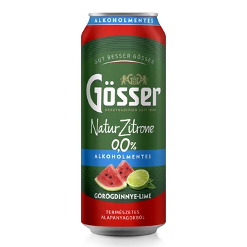 Gösser Natur Zitrone Görögdinnye-Lime 0% 0,5l dob. alk.mentes