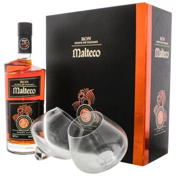Malteco 25 éves rum 0,7l 40% + 2 pohár DD