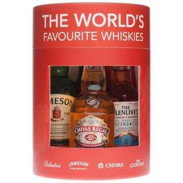 World Favourite Whiskies 4x0,05l Glenlivet/Jameson/Ballantines/Chivas12