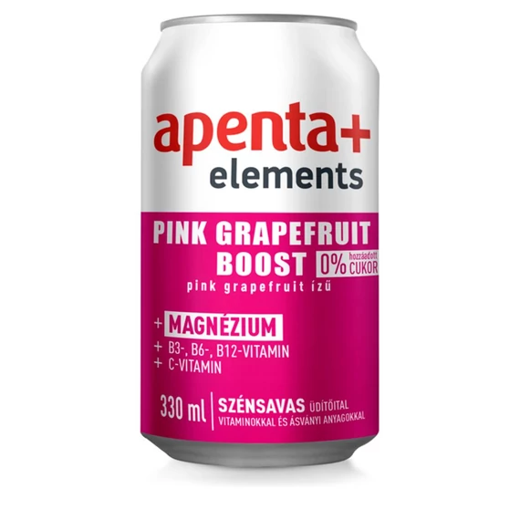 Apenta+ Elements szénsavas üdítőital 330 ml pink grapefruit