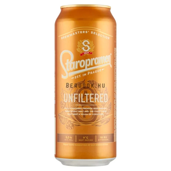 Staropramen Unfiltered sör 0,5l dob.