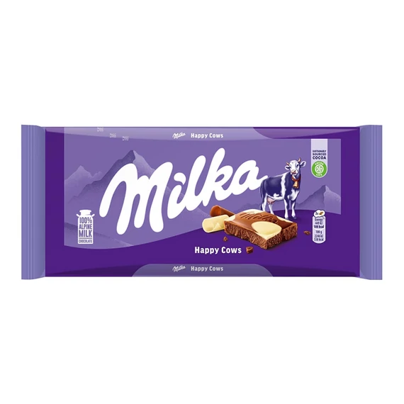 Milka 100g happy cow - foltos tejcsokoládé B