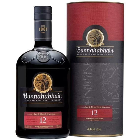 Bunnahabhain 12 éves whisky 0,7l 46,3% DD DRS