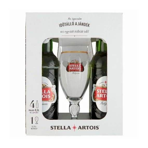 Stella Artois 4x0,5l ü + pohár PACK