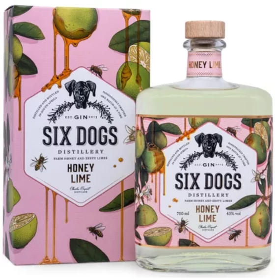 Six Dogs Distillery Honey Lime gin 0,7l 43% DD