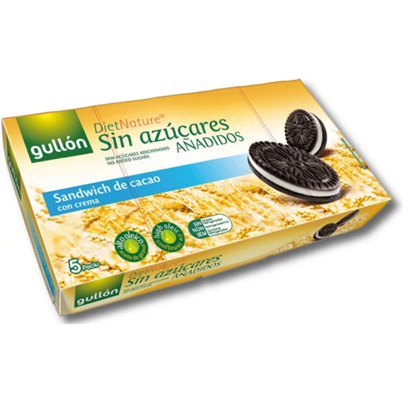Gullon kakaós keksz krém töltelékkel (cukormentes Oreo) 210g