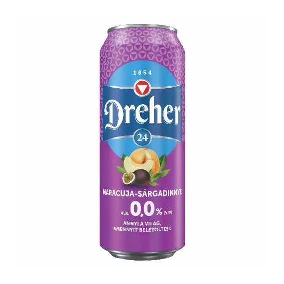 Kisker Dreher 24 Maracuja-sárgadinnye alk.mentes 0,5l dob DRS