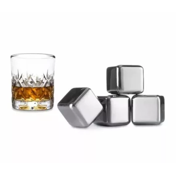 Vacuvin Hűtő fémkocka whisky 4 db-os