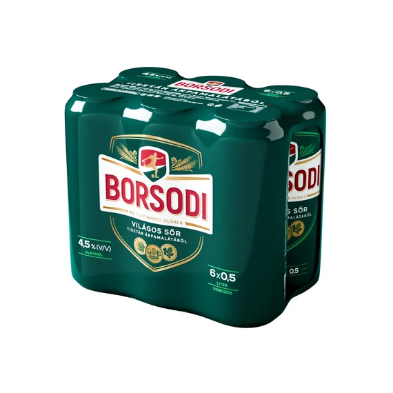 Borsodi sör Multipack 6x0,5l shrink 4,5% dob. 1/4