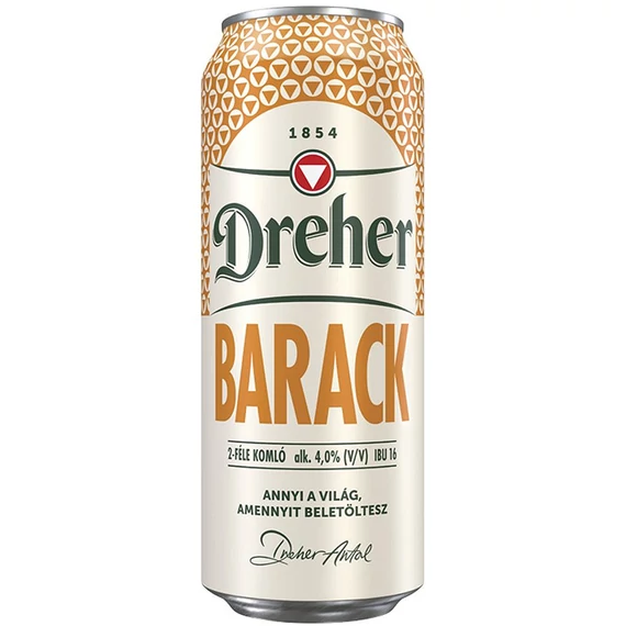 Kisker Dreher barack sör 0,5l 4% dob. DRS
