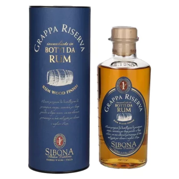 Sibona Grappa Riserva in botti da Rum 0,5l 44%