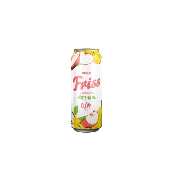 Borsodi Friss Körte-Alma 0% 0,5l dob. alk.mentes DRS