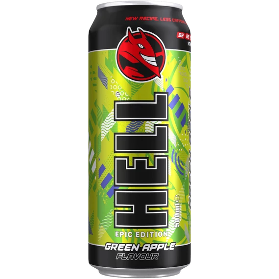 Hell 500ml CAN Green apple 1/12 DRS