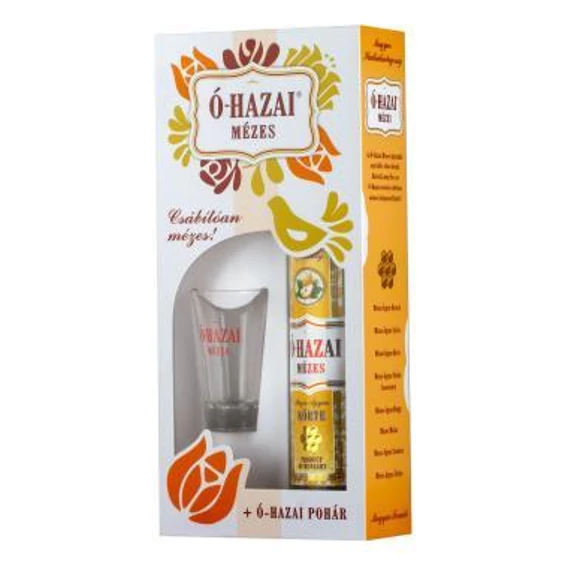 Ó-Hazai Mézes Ágyas Körte likőr 0,5l 30% + 1 pohár DD DRS