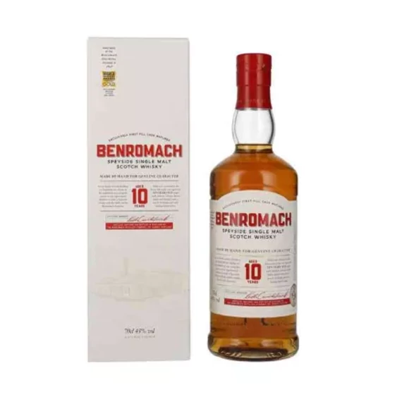 Benromach 10 éves Scotch whisky New Edition 0,7l 43% fehér DD DRS