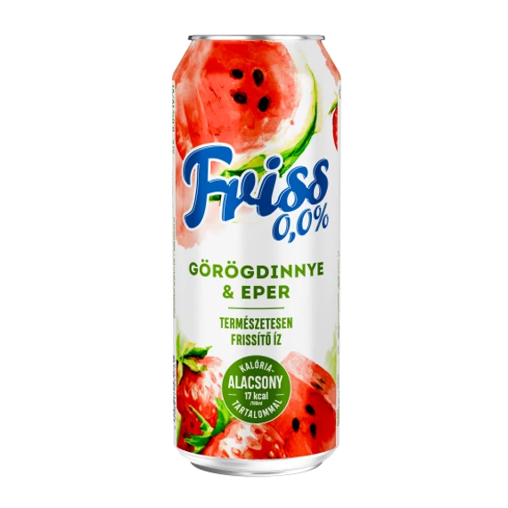 Friss Görögdinnye-Eper 0,0% MI alk.mentes malátaital 0,5l dob DRS