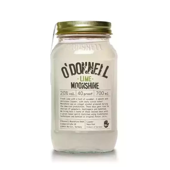O Donnell Moonshine Lime likőr 0,7l 20% DRS