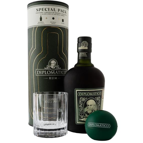 Diplomatico Reserva Exclusiva TC+pohár +jégkészítő gömb 0,7l 40% DD