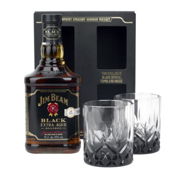 Jim Beam Black 6 éves whiskey 0,7L 43% +2 pohár DD