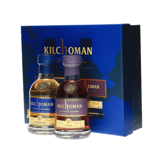 Kilchoman whisky Gift box Machir Bay+Sanaig 2x0,2l 46% DD