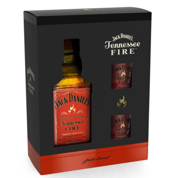 Jack Daniels Fire whiskey 0,7l 35% + 2 pohár DD