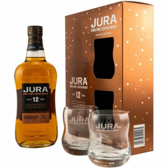 Jura 12 éves 0,7l 40% + 2 pohár DD